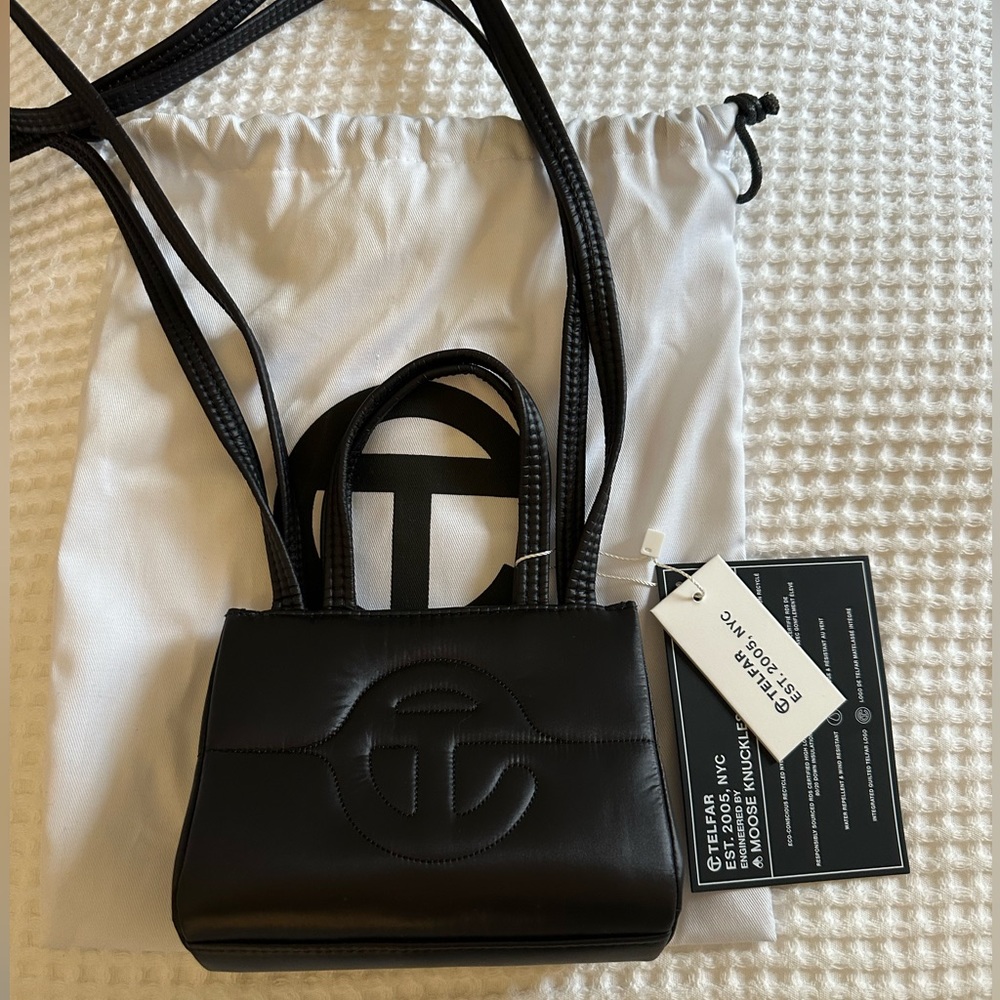 Telfar small puff shopper- Black